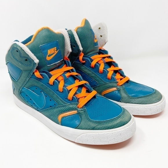 Nike Other - NIKE | Auto Flight High Top Sneaker Teal Blue 10.5